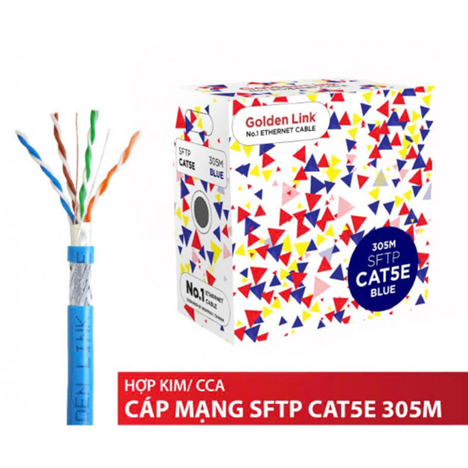 Cáp mạng Cat5e SFTP Golden Link TW1102-1 (mẫu thùng mới)